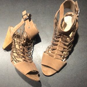 Vince Camuto Taupe Heeled Sandals; Sz 10.5